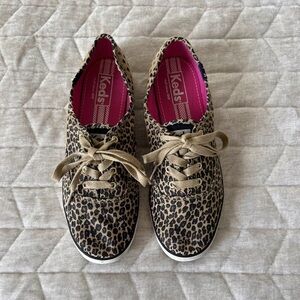 Keds Women's champion Leopard Print Shoes Sz 7 chic hip modern style Black Tan